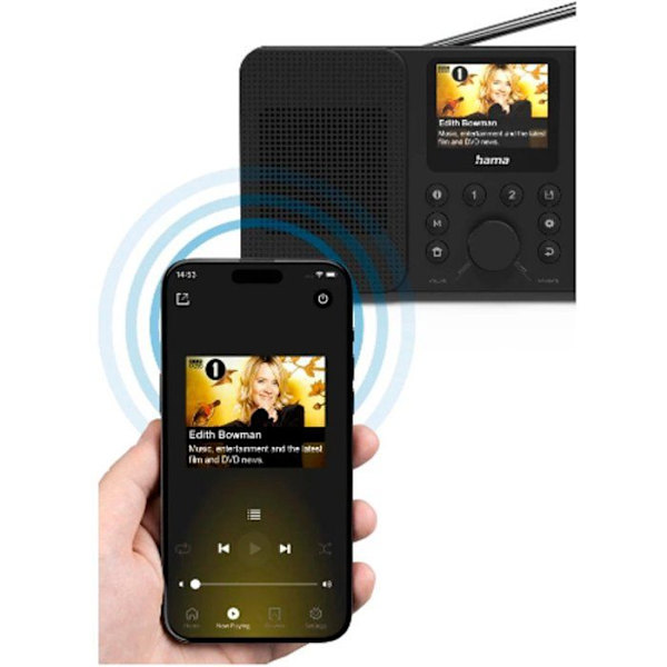 Radio digital "DIR10", DAB+/internetradio/Bluetooth® RX/app.