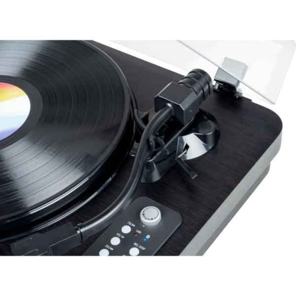 Bluetooth vinyl skivspelare - THOMSON - TT650BT - USB-inspelning - 2 högtalare - Svart