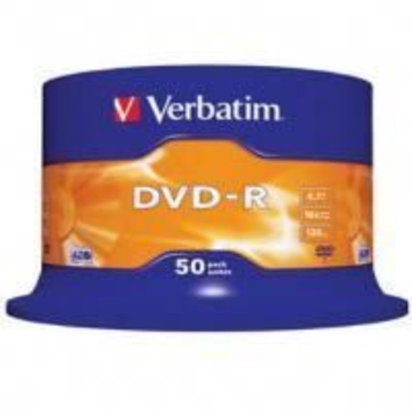 DVD-R Verbatim 16X Spindel (X50) - Kapacitet 4,7 GB - AZO-teknik