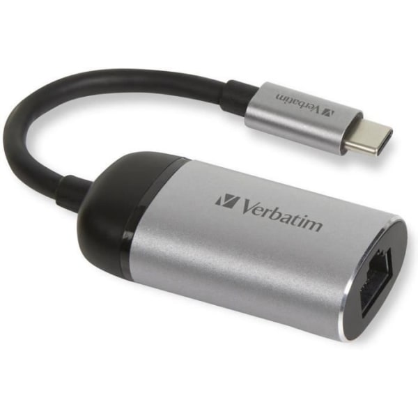 USB 3.0 Typ C till RJ45 Verbatim Gigabit nätverkskort - grått/svart - TU