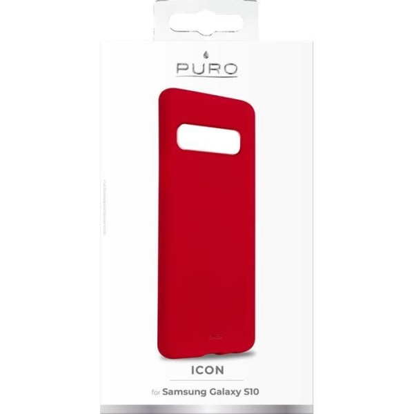 Icon Puro rött halvstyvt skal till Samsung Galaxy S10