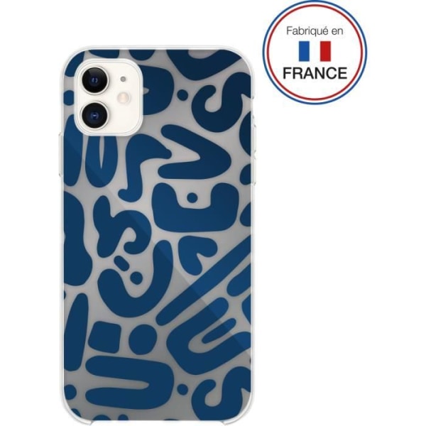 Resinfodral för iPhone XR / 11 Blå mönster - Tillverkat i Frankrike Bigben