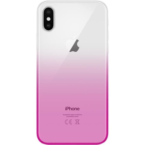 Rosa Colorblock mjukt fodral för iPhone X/XS