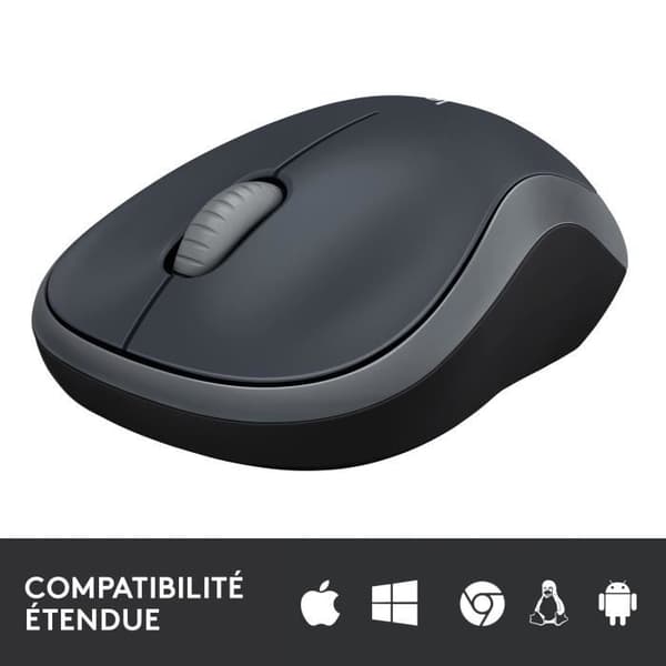Mus - Trådlös - Logitech - M185 - Grå - Ambidextrös