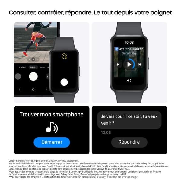 SAMSUNG Galaxy Fit 3 Connected Armband Grå Grå