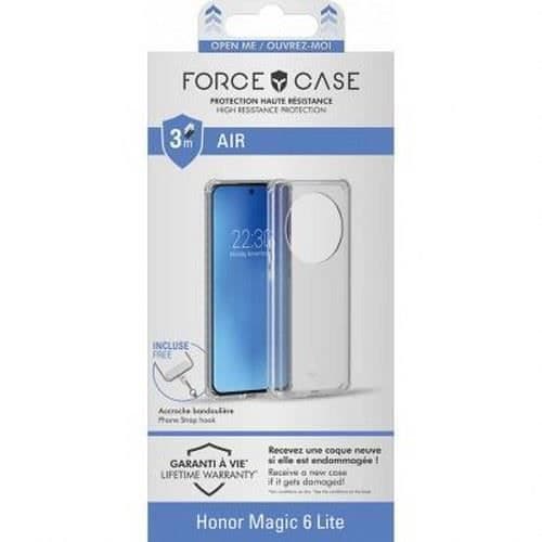 Fodral för Honor Magic 6 Lite - Force Case - Förstärkt - Luftkudde - Transparent - 3D Transparent