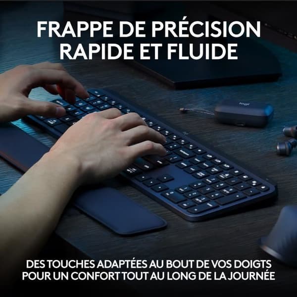 Tangentbord - Trådlöst - Logitech - MX Keys S - AZERTY - Grafit