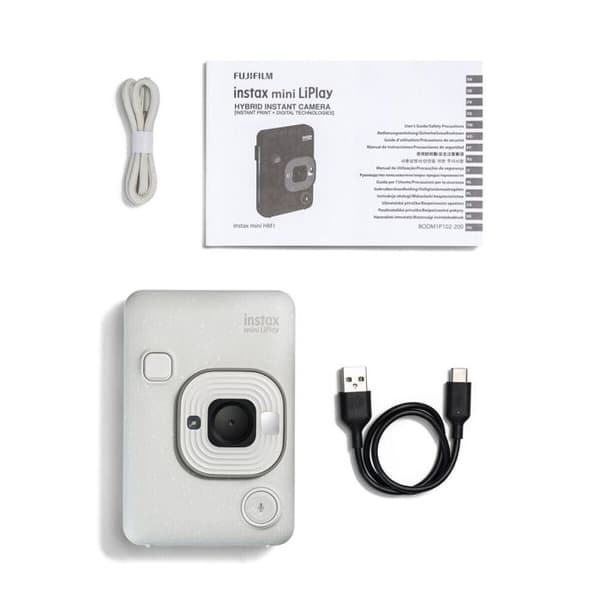 Fujifilm Instax Mini Liplay Instant Camera Vit Vit