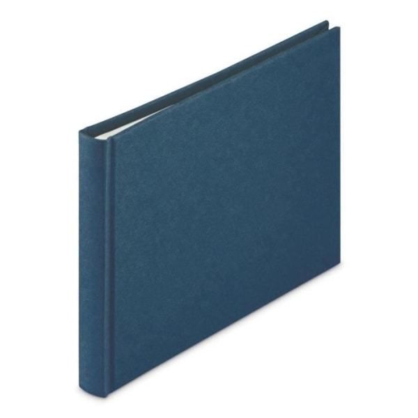 Skrynkligt fotoalbum, 24 x 17 cm, 36 vita sidor, blå