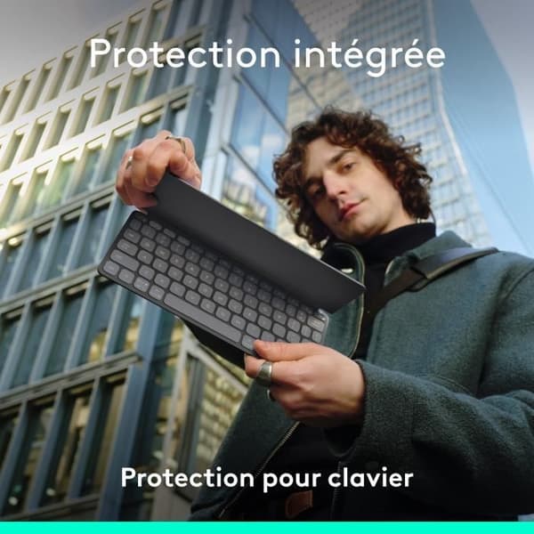 Tangentetui - Logitech - Keys to go 2 - AZERTY - För iPad - Grafit