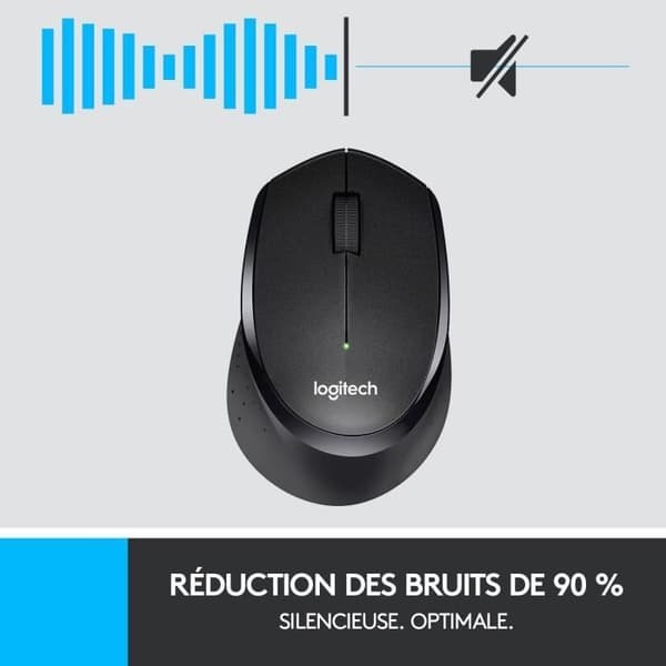Mus - Trådlös - Logitech - M330 Silent Plus - Svart - Tyst