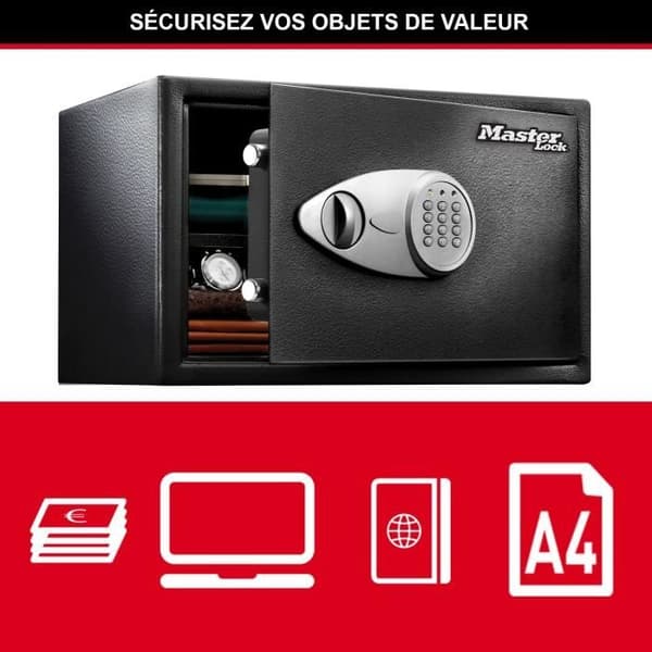 Master Lock X125ML Digital kombinationssäker i full storlek Svart