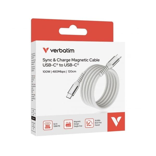 VERBATIM KABEL USB-C/USB-C 100W GRÅ