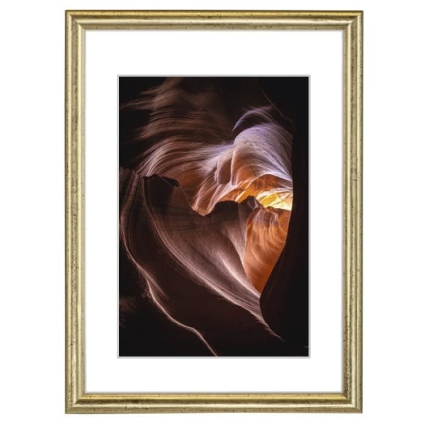 Fotoram i trä "Phoenix", guld, 24 x 30 cm