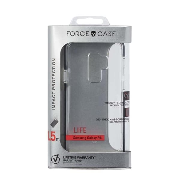 Coque - FORCE CASE LIFE - Galaxy S9+ - Grå - Förstärkt skydd - Hård Grå