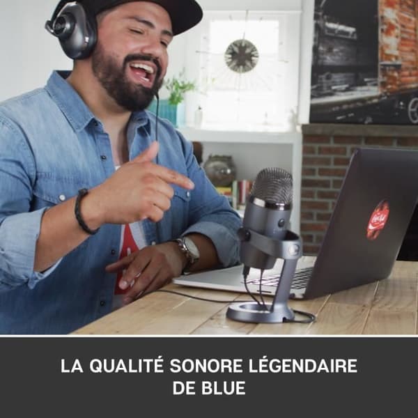 Premium USB-mikrofon - LOGITECH G - Yeti - För inspelning, streaming, spel, podcast - PC eller MAC - Grå Grå