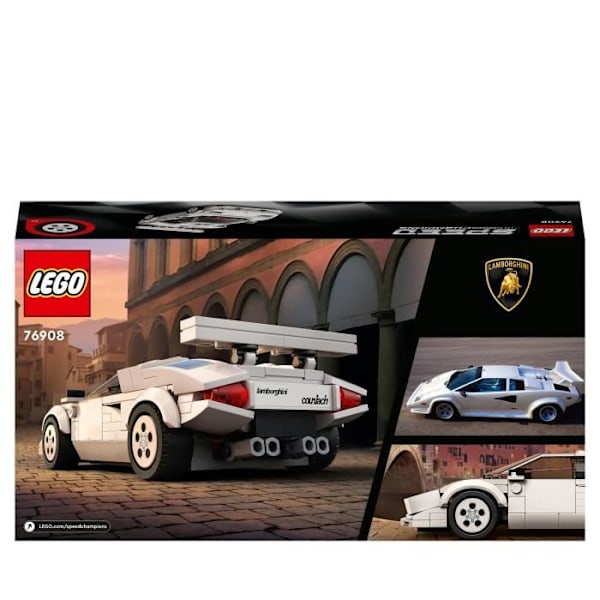 LEGO® 76908 Speed Champions Lamborghini Countach, racerbilsmodellegetøj til børn fra 8 år og opefter Flerfärgad