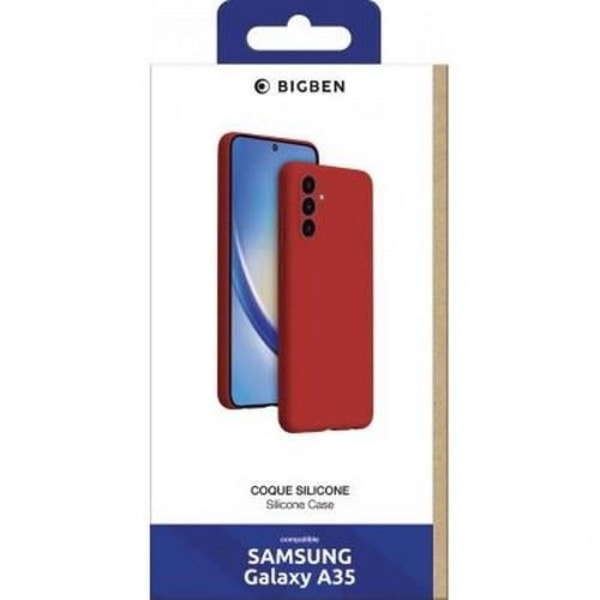 Etui til Samsung Galaxy A35 Silikone SoftTouch Stødsikker BigBen Connected Rød Röd