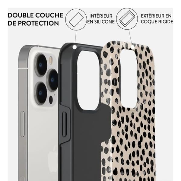 Coque - BURGA - Mandel Latte - iPhone 14 Pro Max - Stötsäker - Optimal skydd Svart