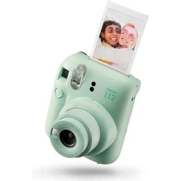 FUJIFILM Instax Mini 12 Instant Camera i mintgrön, ljusa foton med automatisk exponering, perfekt för stora bilder