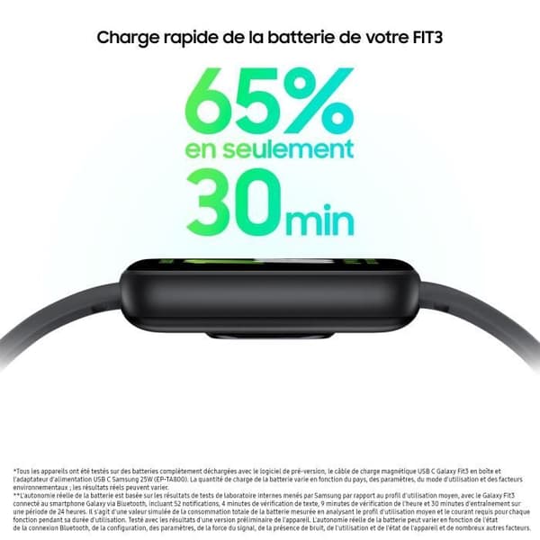 SAMSUNG Galaxy Fit 3 Connected Armband Grå Grå