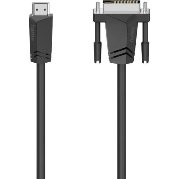 Hama HDMI - DVI Adapterkabel HDMI-A hankontakt DVI-D hankontakt 18+1 pol 1,50 m svart 00205018 HDMI-kabel