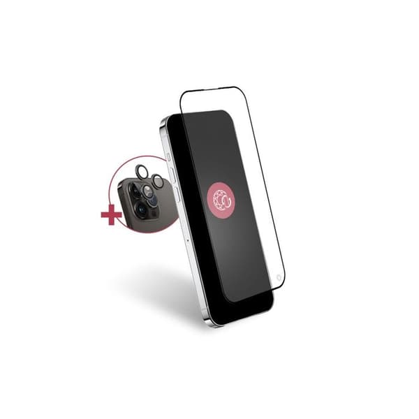 Härdat glaspaket + Forceglass linskamera iPhone 15 Pro Transparent