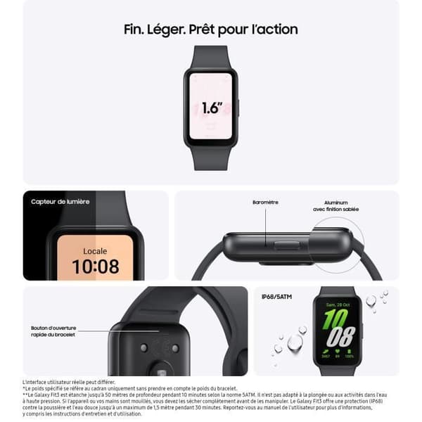 SAMSUNG Galaxy Fit 3 Connected Armband Grå Grå