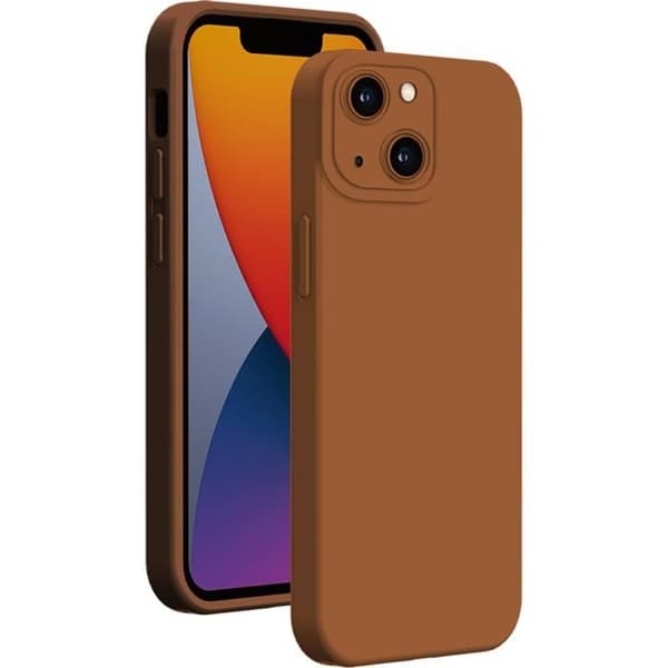 Coque - Bigben - iPhone 14 - Silikon - Full skydd - Taupe Mol