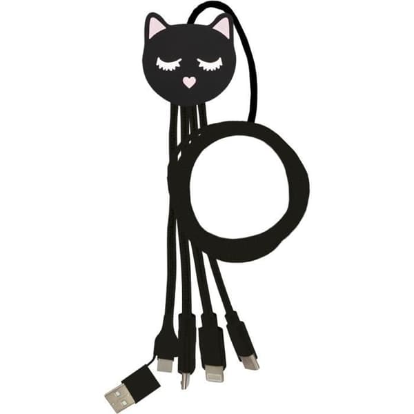Kabel 5 i 1 - Andy - 1m - USB A+C/mikro USB - Laddning och datatransfer - Gul