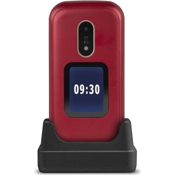 DORO Mobiltelefon 6060 - microSD-kortplats - GSM - 320 x 240 pixlar - 3 MP - röd