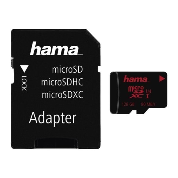 HAMA 128 GB UHS Class 3 microSDXC UHS-I Flash-minneskort