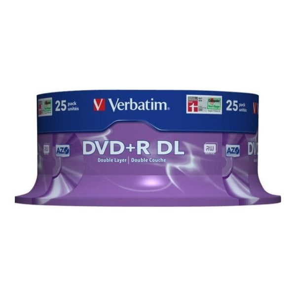 DVD+R Double Layer VERBATIM - 8,5 GB 8x - Spindel 25