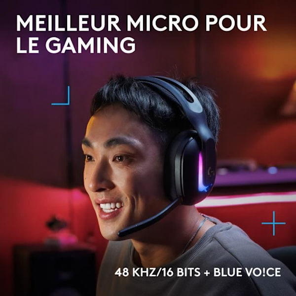Spelheadset - trådlös - Logitech G - G522 - Lightspeed - Svart
