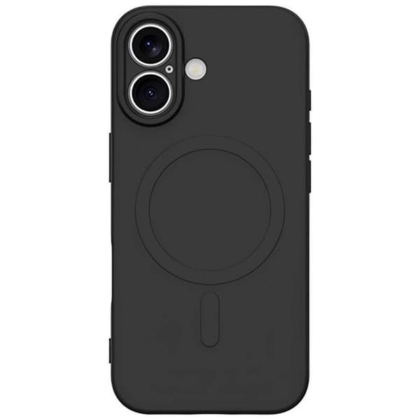 MagSafe-skal - JUST IN CASE - iPhone 17 - Slitstark TPU - Höjda kanter - Mikrofiberfoder Svart