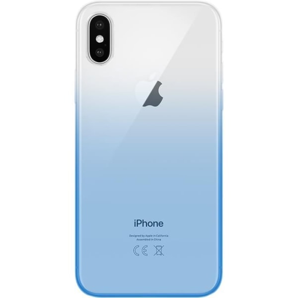 Blå Colorblock mjukt fodral för iPhone X/XS