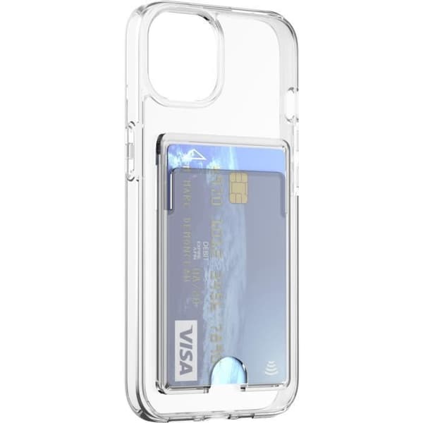 Coque - Bigben - iPhone 14 - Hybride - Transparent - Inbyggd kortficka