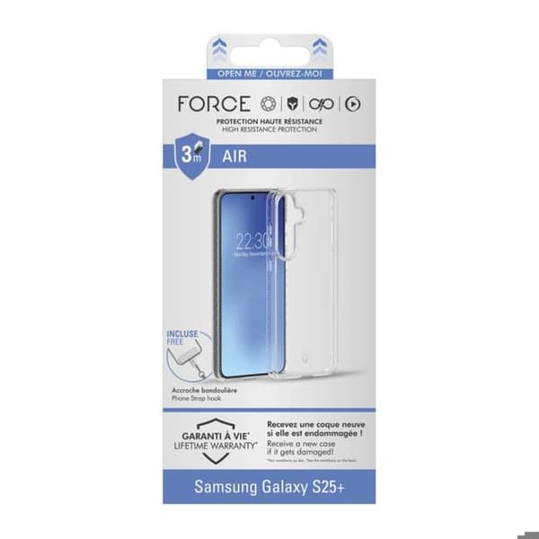 Baksida - Samsung - Galaxy S25 Plus - Förstärkt - 3m Skydd - Luftkudde Vit