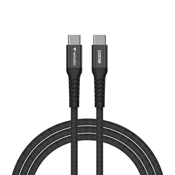 VERBATIM KABEL USB-C/USB-C 100W SVART