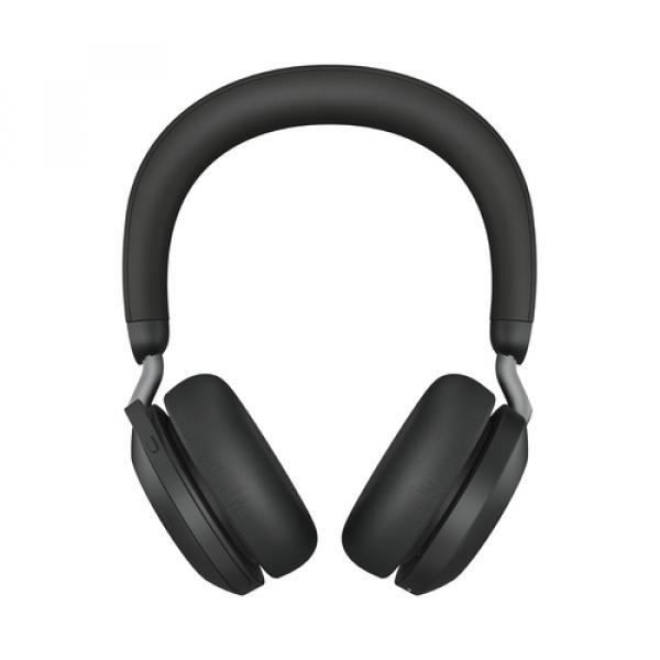 Jabra Evolve2 75 - Headset - in-ear - Bluetooth - trådlös, trådbunden - aktiv brusreducering - USB-A - isolering