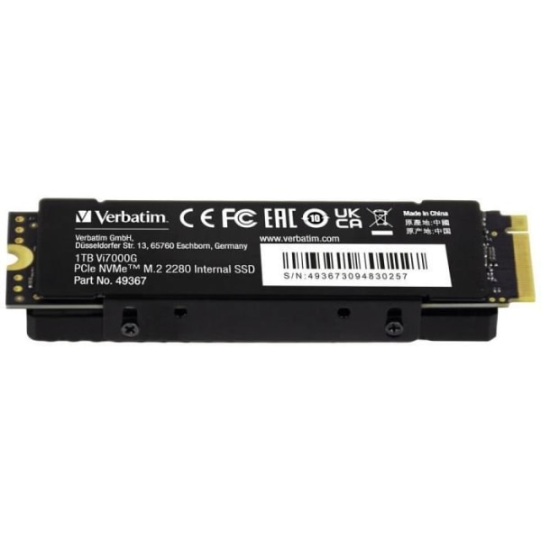 Verbatim Vi7000 1 TB intern SSD NVMe/PCIe M.2 PCIe 4.0 x4 Retail 49367
