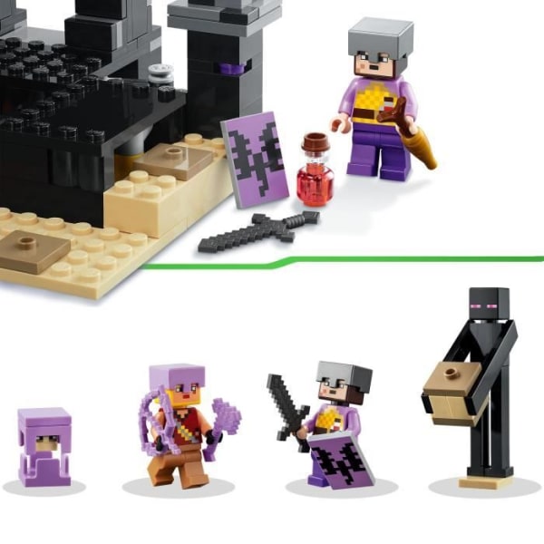 LEGO Minecraft 21242 The End Arena, Toy with Lava, Ender Dragon och Enderman Minifigure