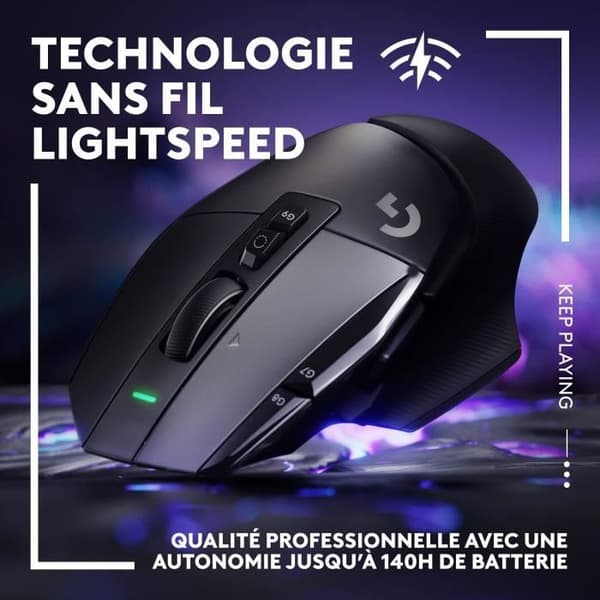Spelmus - Trådlös - Logitech G - G502 X Lightspeed - Svart