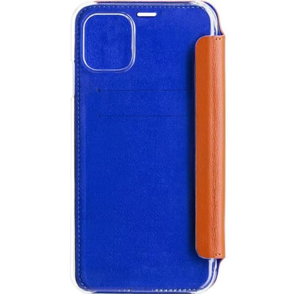 Orange läderfolio med genomskinlig baksida för Apple iPhone 11 Pro Beetlecase