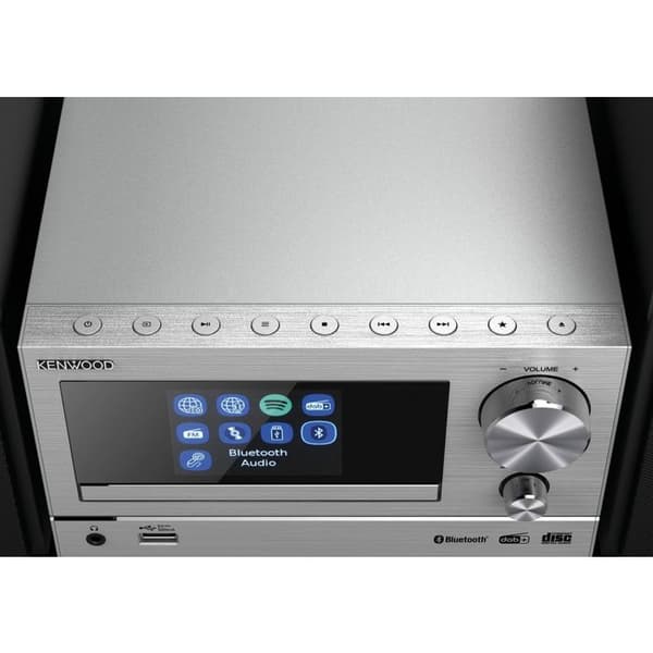 Mikrosystem - Kenwood - M-7000S-S - Silver - Bluetooth - USB - CD - DAB+FM radio Silver