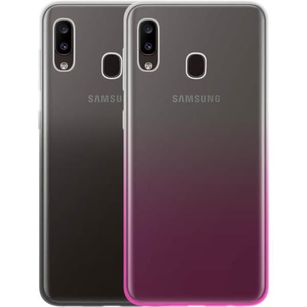 Duo Pack TPU 2 CB G A20E gradient Svart - Rosa