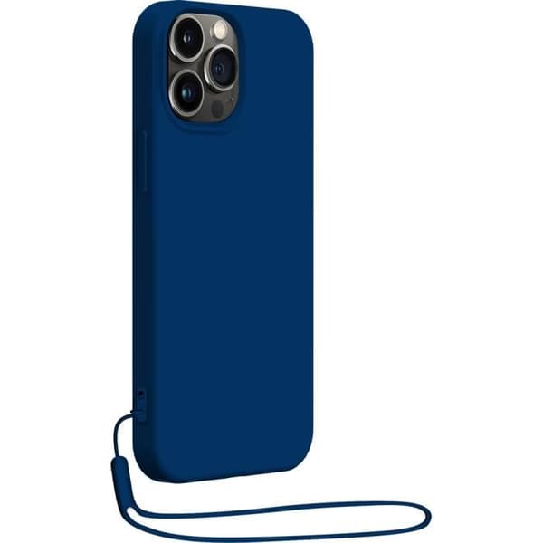 Coque - Bigben - iPhone 14 Pro - Silikon - Mjuk - Matchande handledsrem marinblå