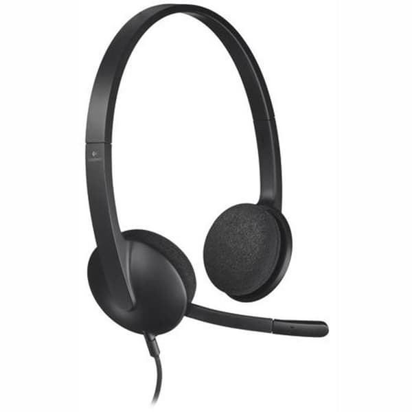 Hörlurar - Trådad - Logitech - H340 - USB - Antistörning - Svart