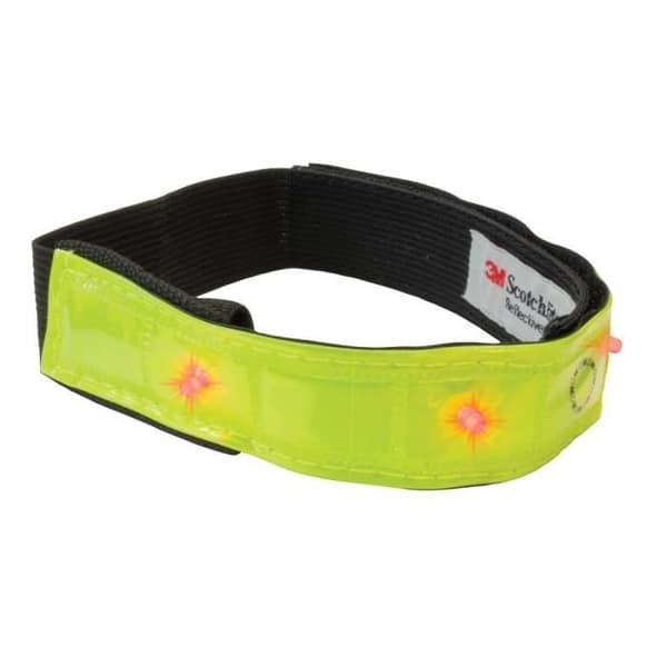 WOWOW reflekterande armband + Röd LED - Gul röd gul