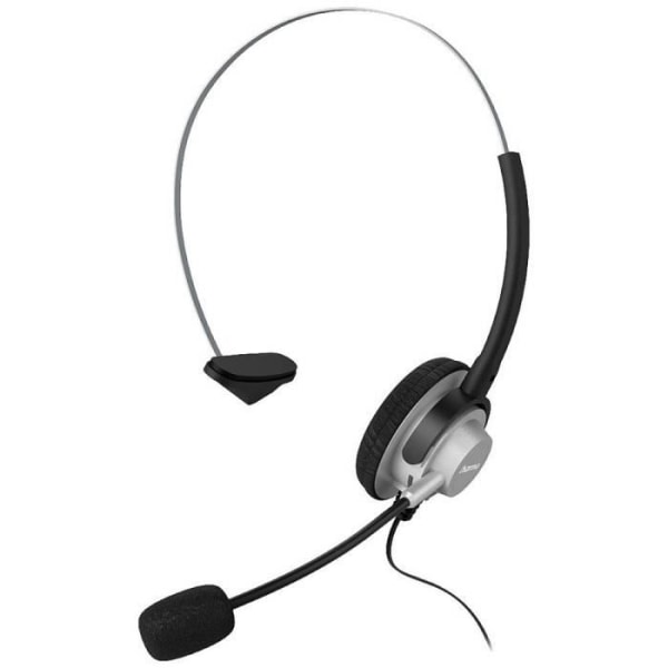 Hama In-Ear-Headset Telefon Headset On-Ear Wired Mono Black, Silver Volym Justerbar